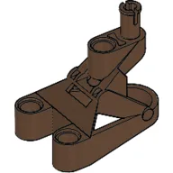Large Figure Foot, 3 x 4 1/2 x 2 1/3 with Technic Pin Connector / Brown