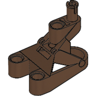Lego Large Figure Foot, 3 x 4 1/2 x 2 1/3 with Technic Pin Connector / Brown