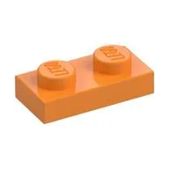 Plate 1 x 2 / Medium Orange
