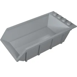 Tipper Bed 4 x 6, Solid Studs / Light Bluish Gray