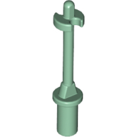 Lego Bar 3L with Handle, Stop Ring and Side Stops (Minifig Ski Pole) / Sand Green