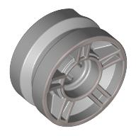 Lego Wheel 11 x 6 mm with Five Spokes [Plain] / Light Bluish Gray