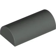 Brick Curved 2 x 4 Double, No Studs, without Groove / Dark Gray
