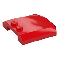 Lego Brick Wedged, Curved Triple 4 x 4 x 2/3 with 2 Studs / Red