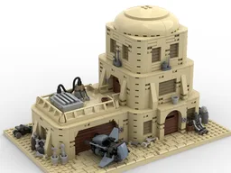 Tatooine Modular Building with Interior 3 + speed bike - Desert House