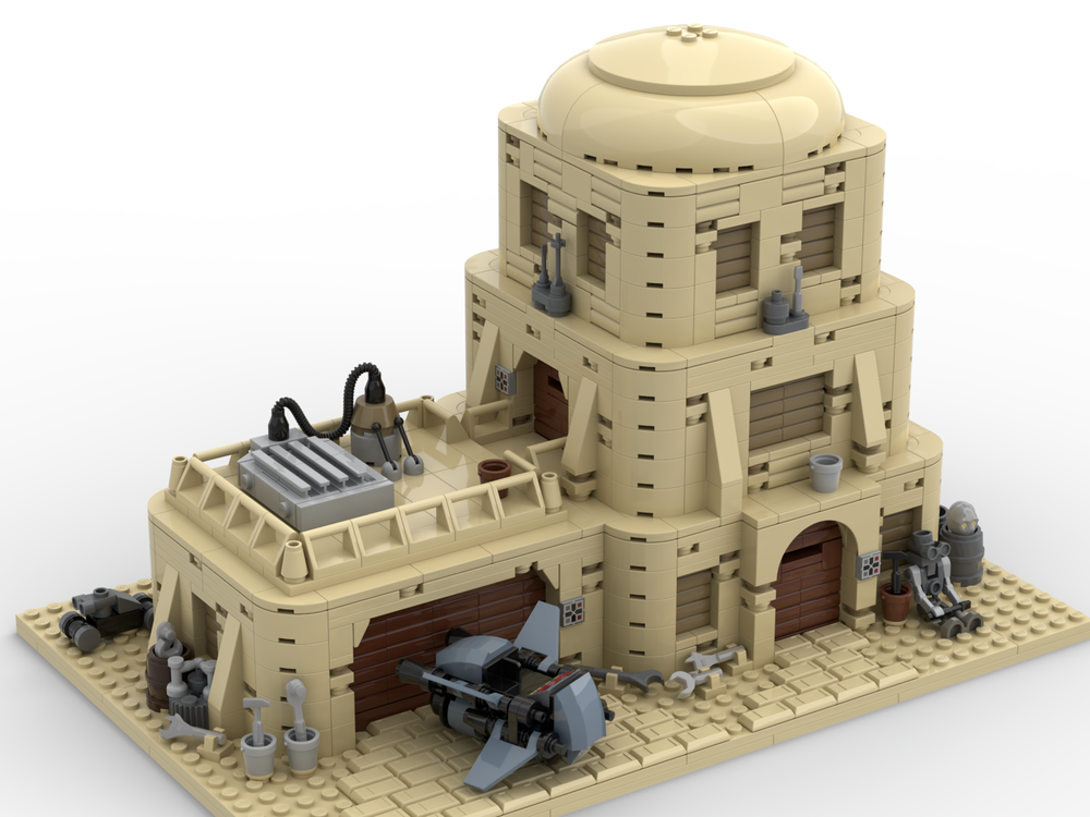 Lego Tatooine Modular Building with Interior 3 + speed bike - Desert House