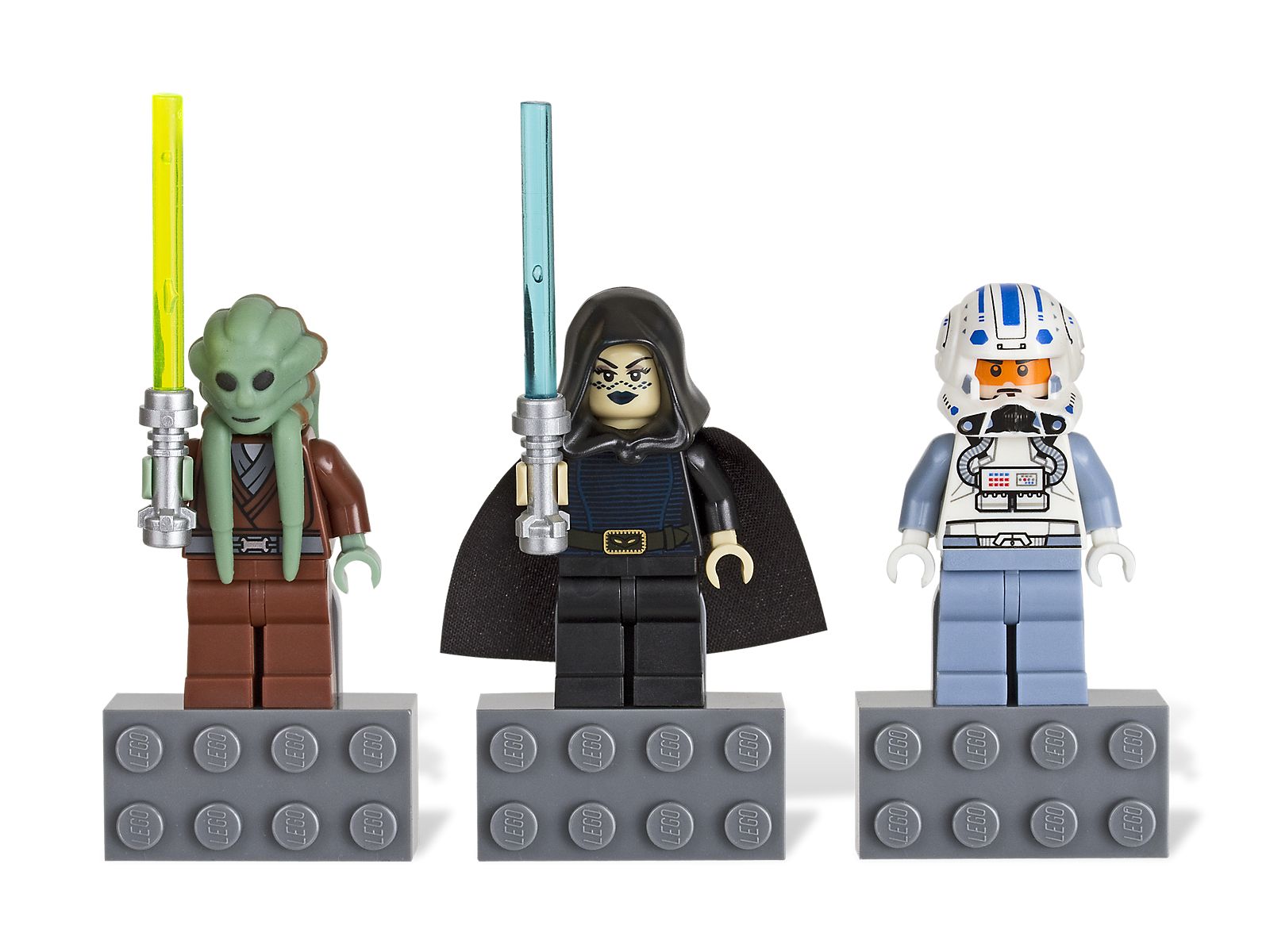 Lego Magnet Set, Star Wars - Kit Fisto, Barriss Offee, Captain Jag