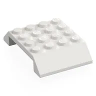 Brick Sloped 45° 6 x 4 Double with 4 x 4 Cutout / White