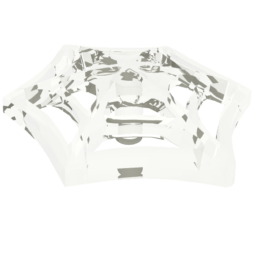 Lego Web Effect Medium Bar on Back / Trans-Clear
