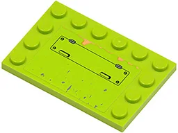Tile, Modified 4 x 6 with Studs on Edges with Hatch, Rust and Splatters Pattern (Sticker) - Set 8964