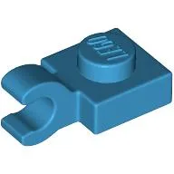 Plate Special 1 x 1 with Clip Horizontal [Thick Open O Clip] / Dark Azure