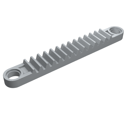 Lego Technic Gear Rack 1 x 8 with Holes / Light Bluish Gray