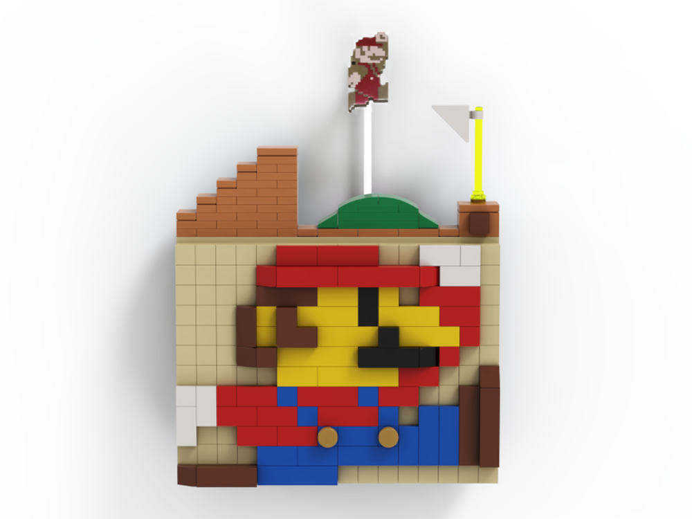 Lego Mario on a Photo Frame(horizontal, jumping)