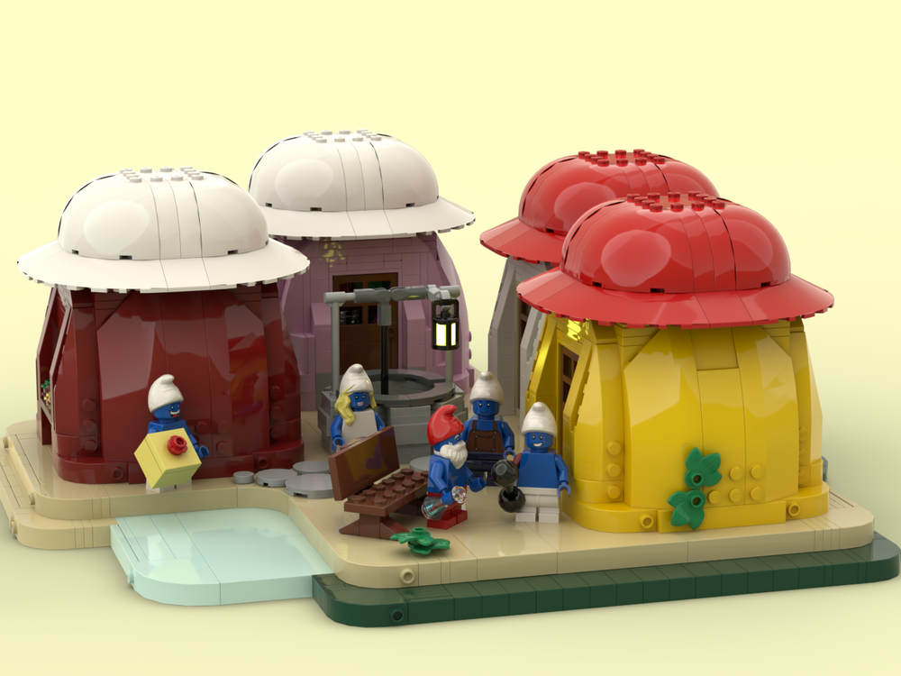 Lego A QUIET SPOT IN THE SMURFS' VILLAGE