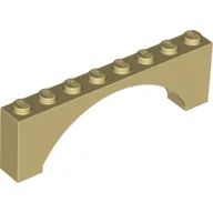 Brick Arch 1 x 8 x 2 Raised / Tan