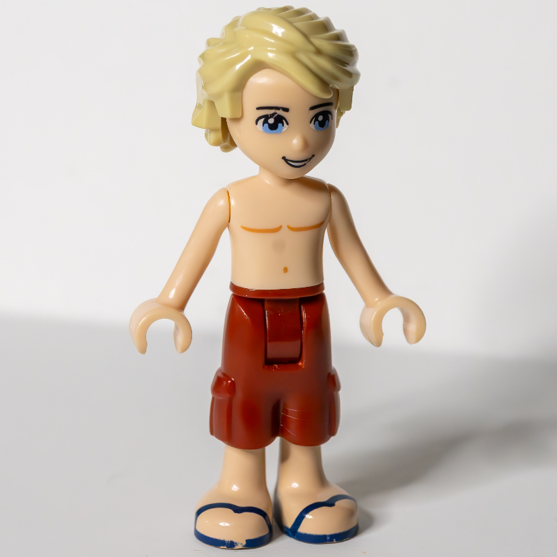 Lego Mason - Bare Chest, Dark Red Trousers