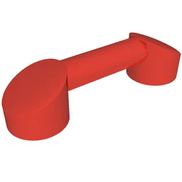 Bar 1 x 3 (Radio Handle, Phone Handset) / Red