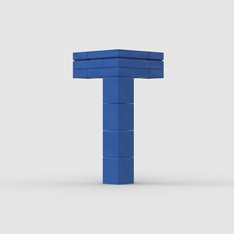 Lego 3D Letter T 3x3x5