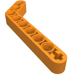 Technic Beam 1 x 9 Bent (7 - 3) Thick / Orange
