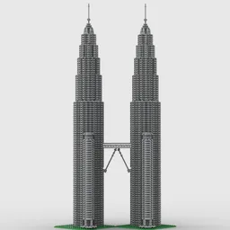 Petronas Twin Towers at 1/650th Scale
