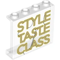 Panel 1 x 4 x 3 with 'STYLE TASTE CLASS' Print