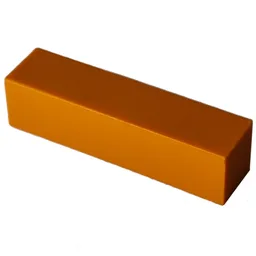 Modulex Tile 1 x 4 with Internal Supports / Modulex Orange