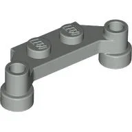 Plate Special 1 x 4 Offset with Bar Holes / Light Gray