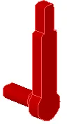Train Level Crossing Gate Type 1, Handle / Red