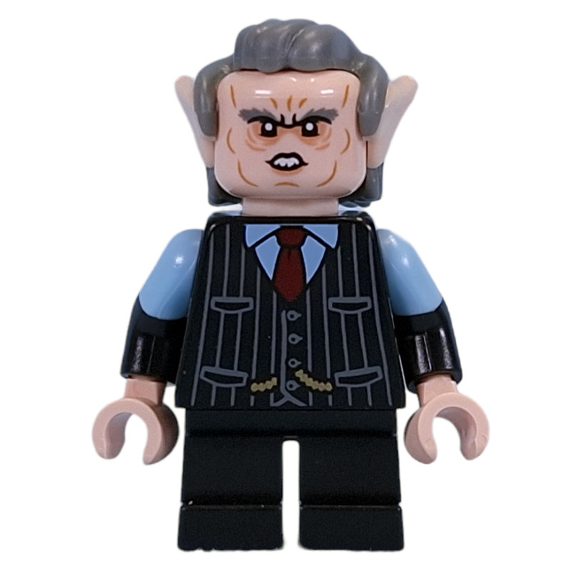 Lego Goblin - Dark Bluish Grey Hair, Black Torso, Black Legs