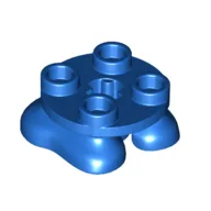 Feet, 2 x 2 x 2/3 with 4 Studs on Top / Blue