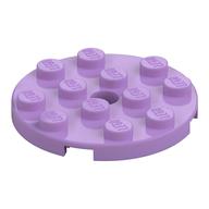 Lego Plate Round 4 x 4 with Pin Hole / Medium Lavender