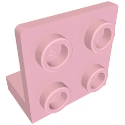 Bracket 1 x 2 - 2 x 2 Inverted / Bright Pink