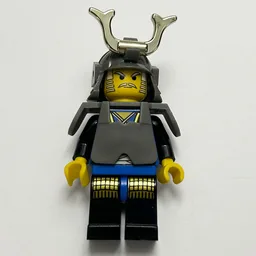 Shogun, Armor and Helmet with Horn, Blue and Black Robe