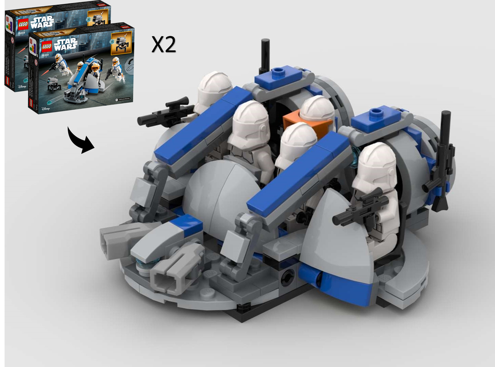 Lego 332nd Division Patrol Speeder - Alternate Build of 2 x 75359 Ahsoka's Clone Battle Pack