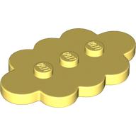 Lego Plate Special 3 x 5 Cloud with 3 Center Studs / Bright Light Yellow