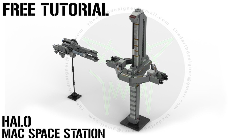 Lego HALO Mac Cannon Space Station | 1:3500 Scale