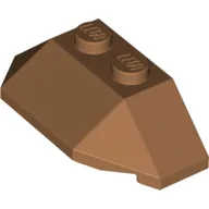 Brick Wedged, Sloped 45° 2 x 4 Triple / Medium Nougat