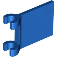 Flag 2 x 2 Square, Flared Clip Edge [Thick Clips] / Blue