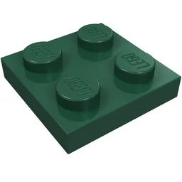Plate 2 x 2 / Dark Green