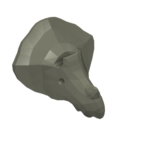 Lego Animal Body Part, Dinosaur, Triceratops Head / Dark Gray