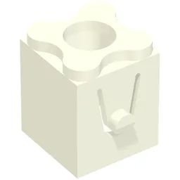 Scala, Building, Support Connector Brick, Pin Hole / White