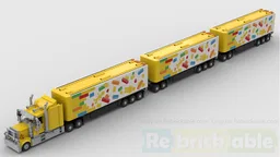 Lego delivery road train