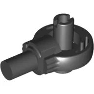 Technic Rotation Joint Ball Loop with Two Perpendicular Pins with Friction / Black