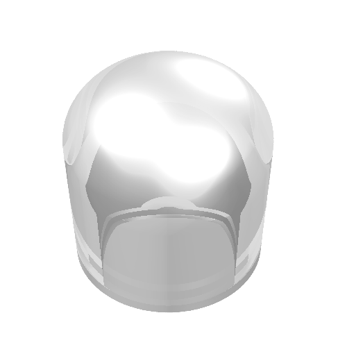 Lego Brick Round 1 x 1 x 2/3 Light Bulb Cover / Trans-Clear