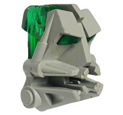 Lego Bionicle Head Connector Block 3 x 4 x 1 2/3 with Trans-Green Eye / Brain Stalk (32553 / 32554)