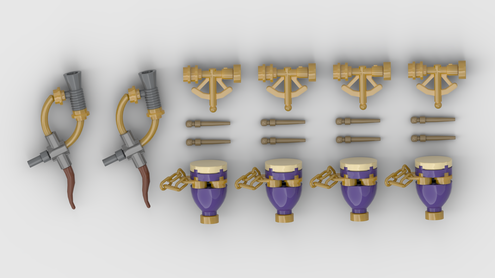 Lego Gungan Instruments - Horns and Parade Drums
