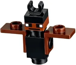 Minecraft Bat (Plate, Round 1 x 1 with Open Stud, Thick Dark Brown Neck Bracket) - Brick Built