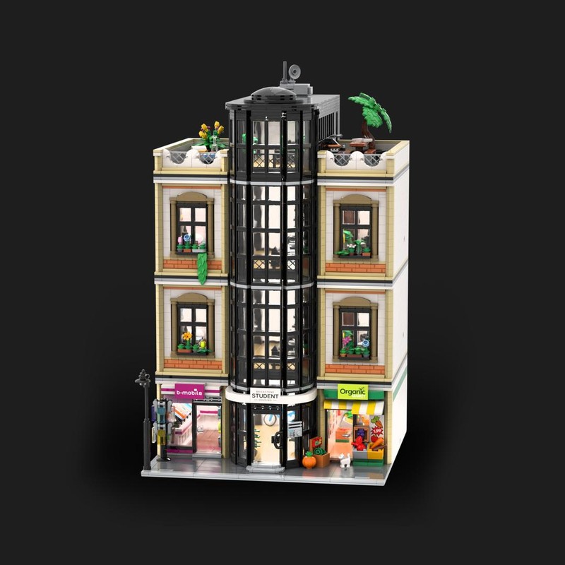 Lego Student Housing, Organic Market and Mobile Shop Modular Building