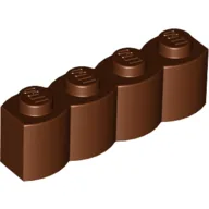 Brick Special 1 x 4 Palisade [aka Log] / Reddish Brown