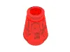 Cone 1 x 1 [Top Groove] / Trans-Red